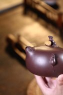 《五子登科》宜興紫砂壺工藝美術師手工刻繪茶壺茶具紫泥